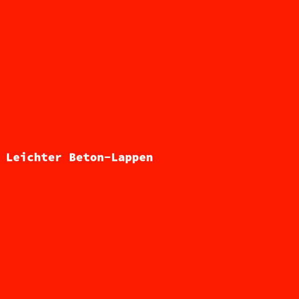 Leichter Beton-Lappen