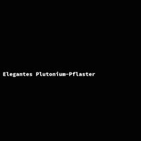 Elegantes Plutonium-Pflaster