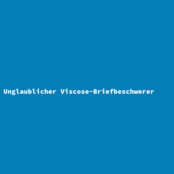 Unglaublicher Viscose-Briefbeschwerer