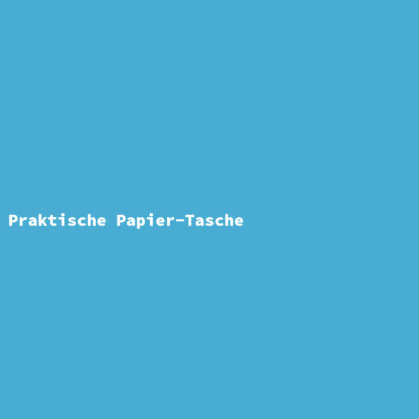 Praktische Papier-Tasche