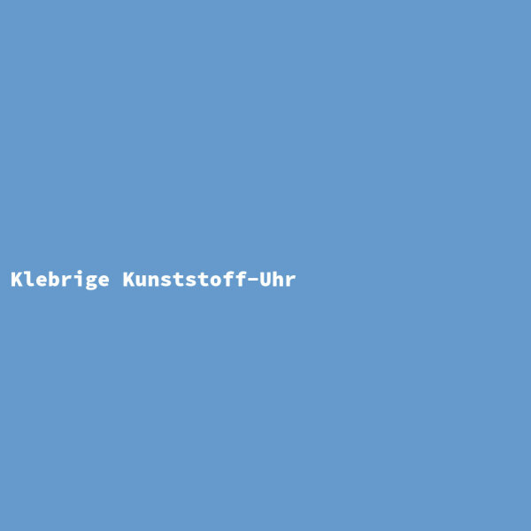 Klebrige Kunststoff-Uhr