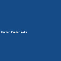 Harter Papier-Akku