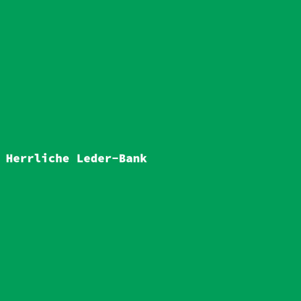 Herrliche Leder-Bank