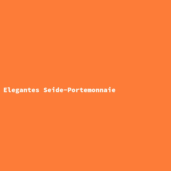 Elegantes Seide-Portemonnaie